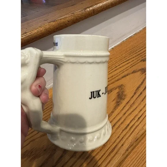 Vtg Gamma Del Of Lower Merion Mug Stein Lady On Handle 1955 Juk-Juk Pennsylvania